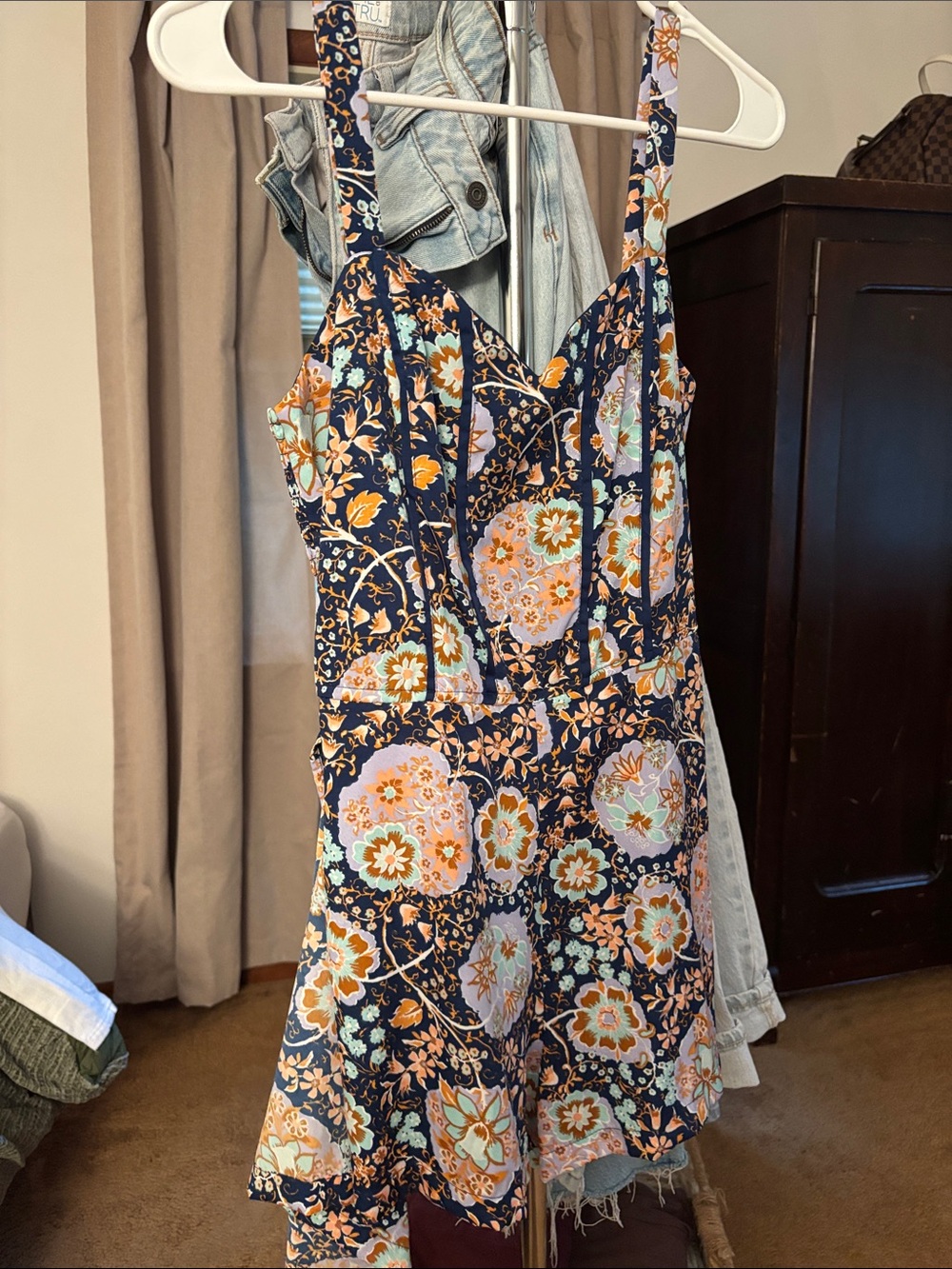 Floral Navy Sundress with shorts